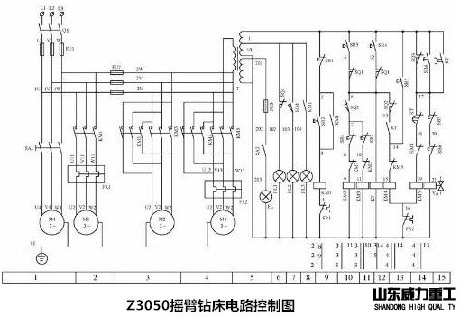 Z3050摇臂钻床电气原理图